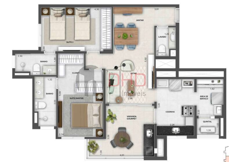 Apartamento à venda com 2 quartos, 91m² - Foto 16